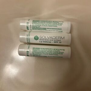 SOLVADERM Lip Defense SPF 15 Lip Balm BUNDLE OF 3
